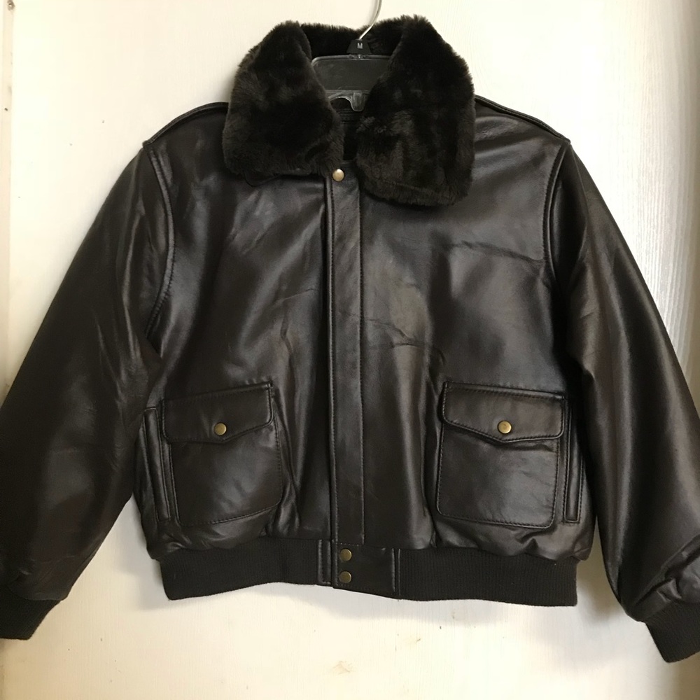 Tanners Avenue Italian leather Brown Zip Up Jacket
